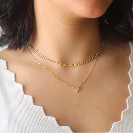 Ruby Petal Necklace