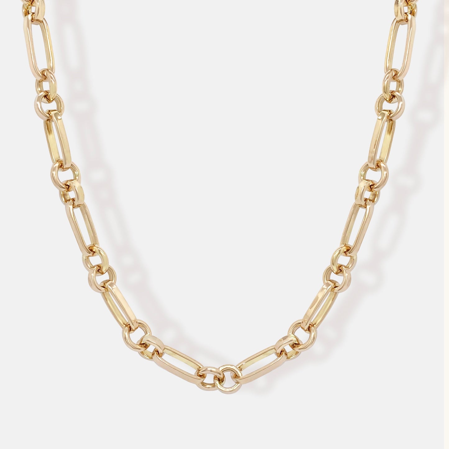 Maru Gold Three Link Jumble Chain Necklace