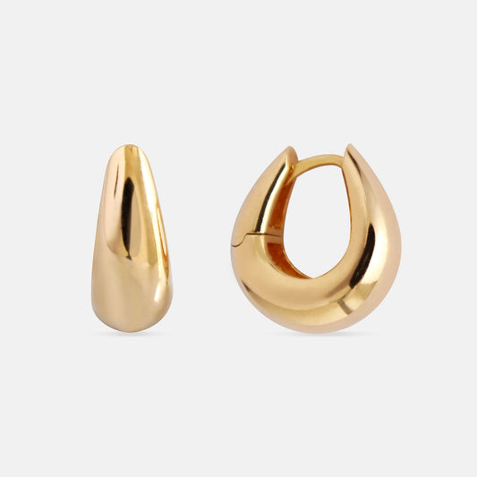 Maru Drop Gold Hoops