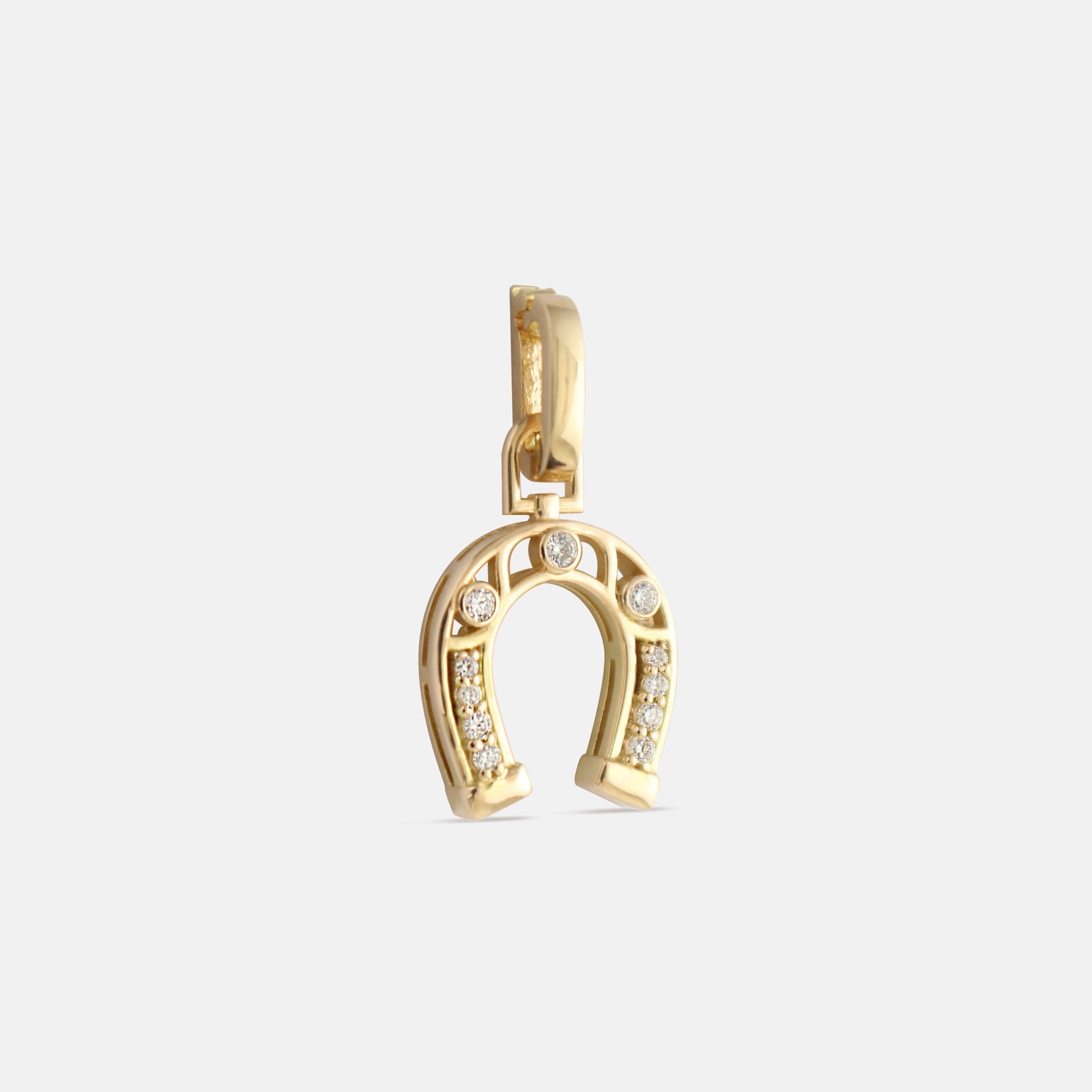 Diamond Horseshoe Amulet Charm  Edit alt text