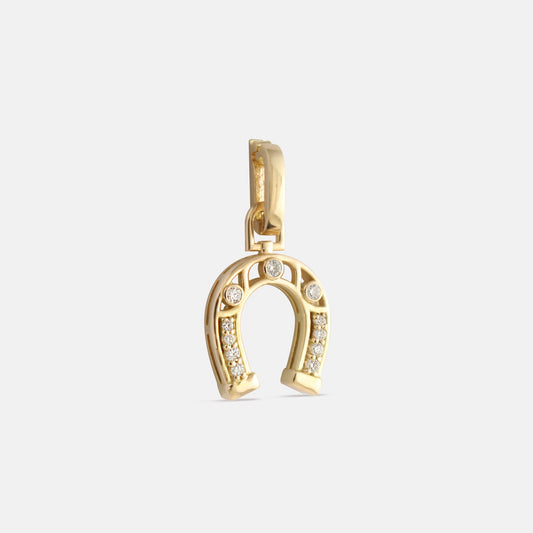 Diamond Horseshoe Amulet Charm  Edit alt text