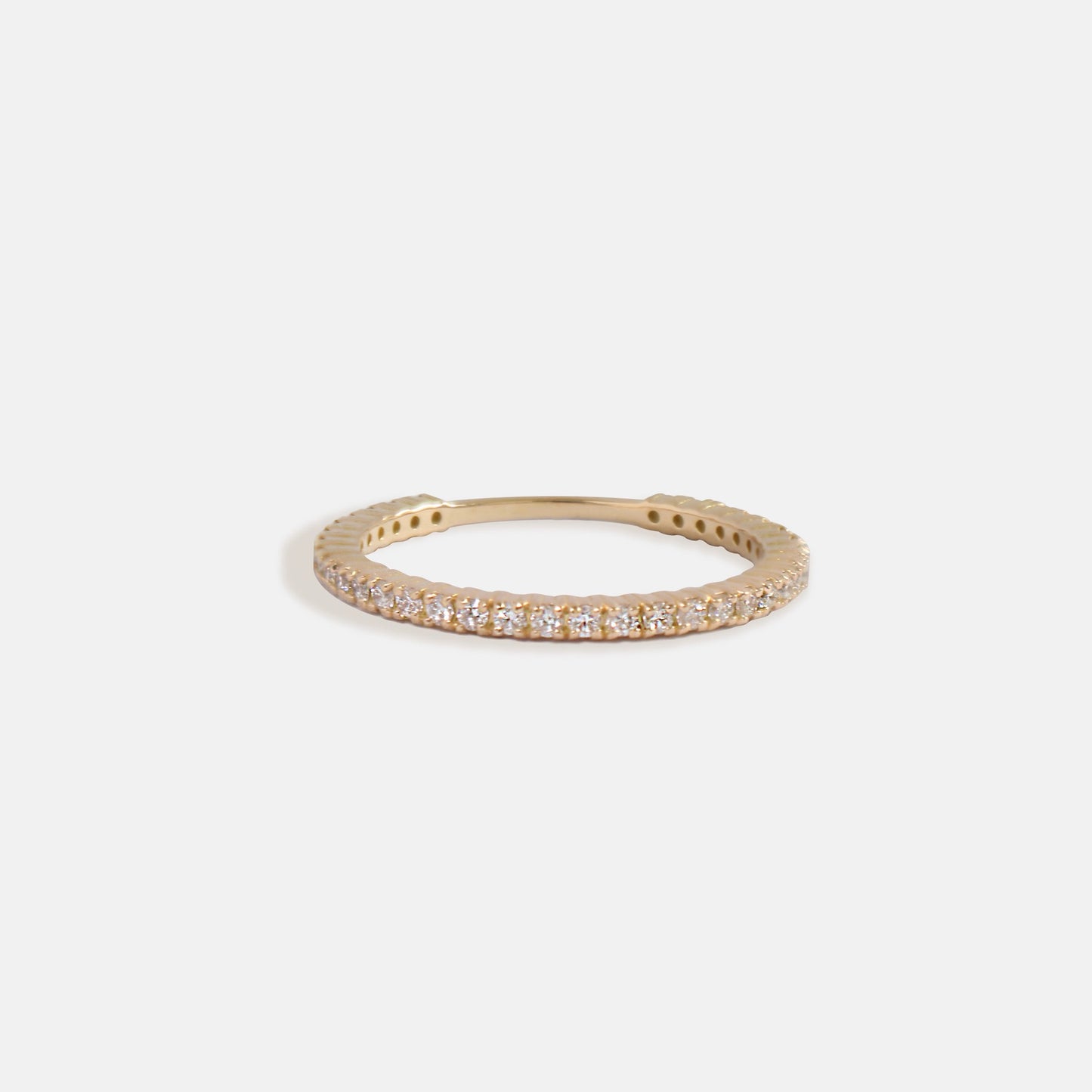 Slim Almost Eternity Band in Diamonds