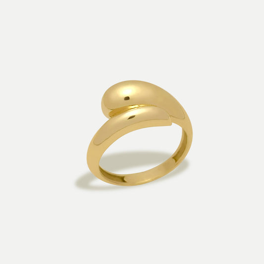 Double Slim Drops Gold Ring