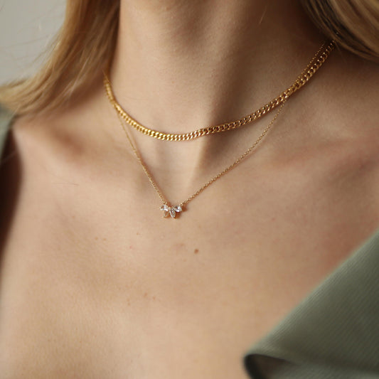 Marquise White Sapphire Necklace