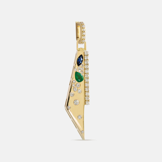 Palestine Necklace in Diamonds, Emeralds & Sapphires