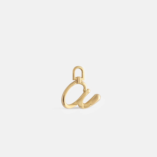 Gold and Diamond Letter Charm