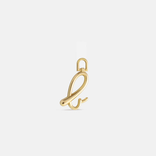 Gold and Diamond Letter Charm