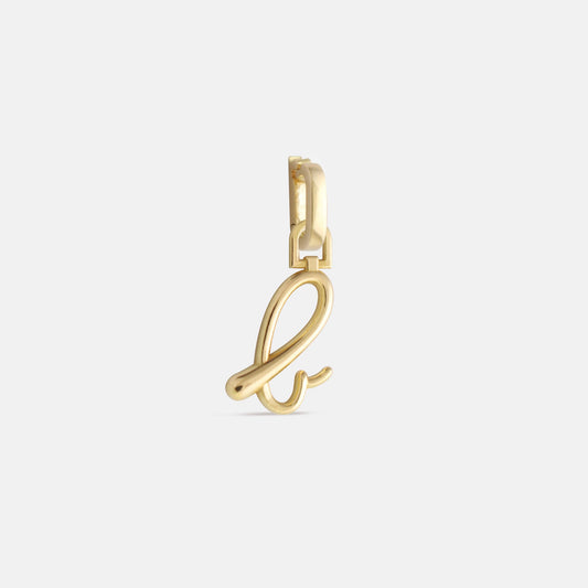 Gold and Diamond Letter Charm