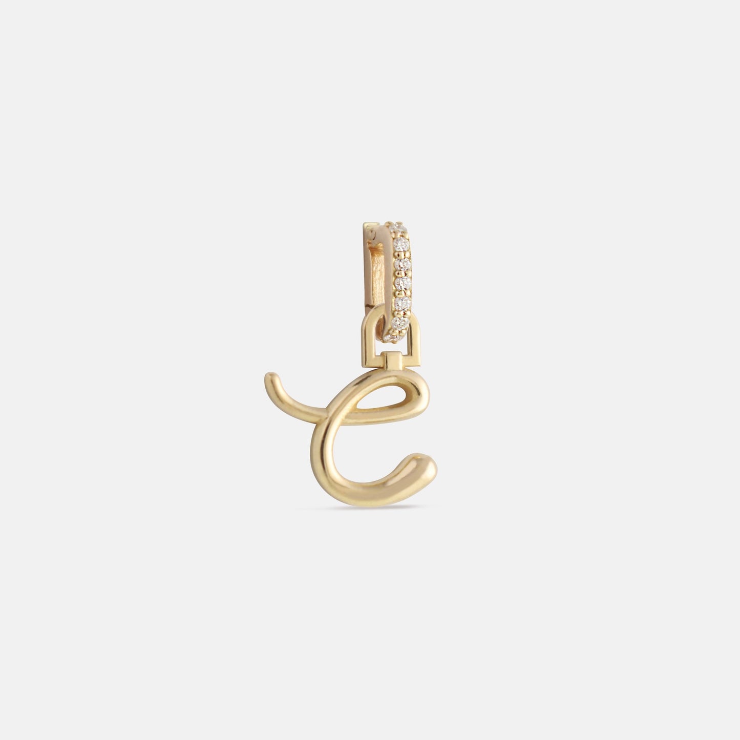 Gold and Diamond Letter Charm