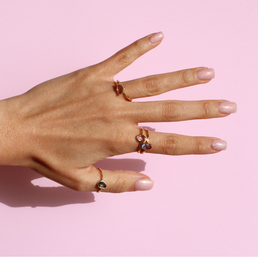 Daydream Rose Cut Sapphire Ring