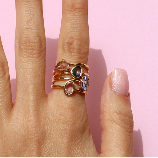 Daydream Rose Cut Sapphire Ring