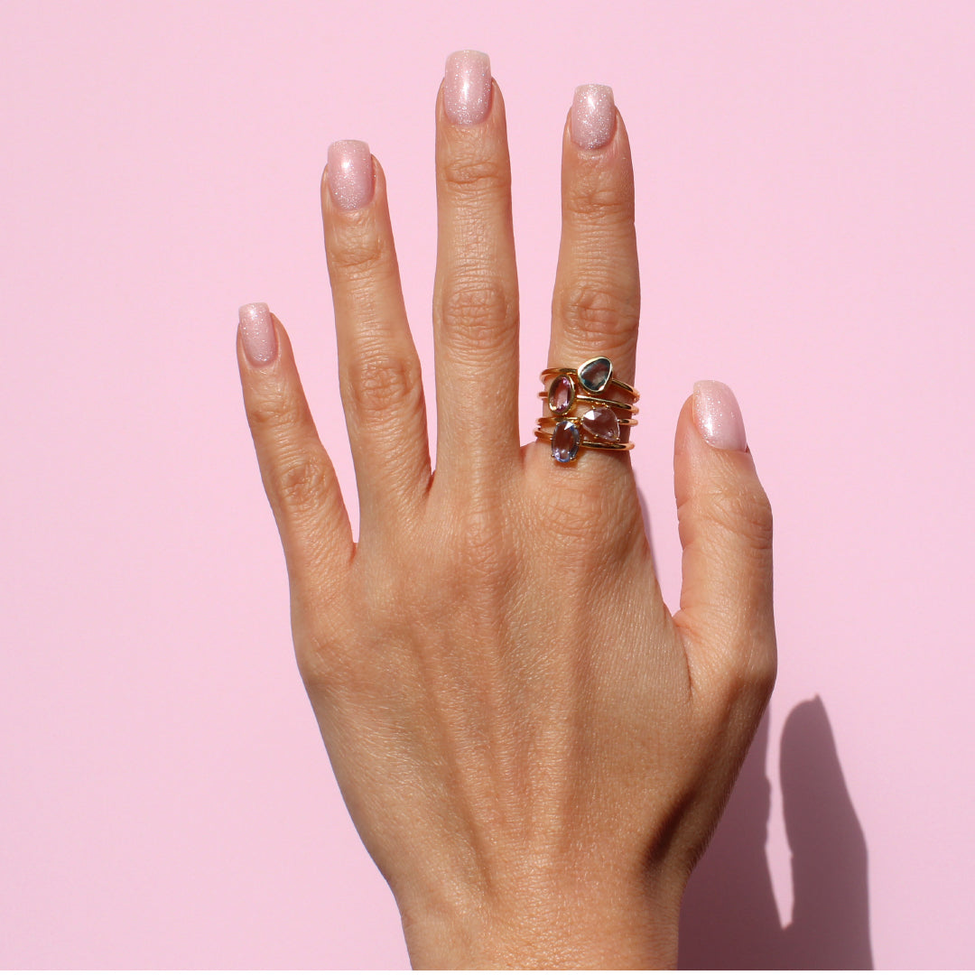 Daydream Rose Cut Sapphire Ring