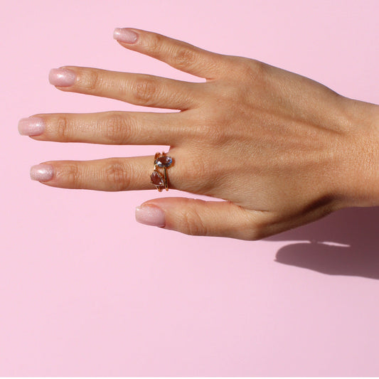 Daydream Rose Cut Sapphire Ring