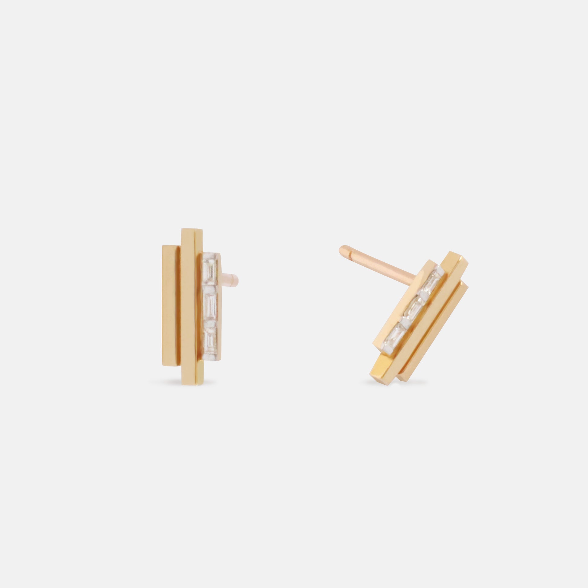 Rhythm earrings, baguette earrings