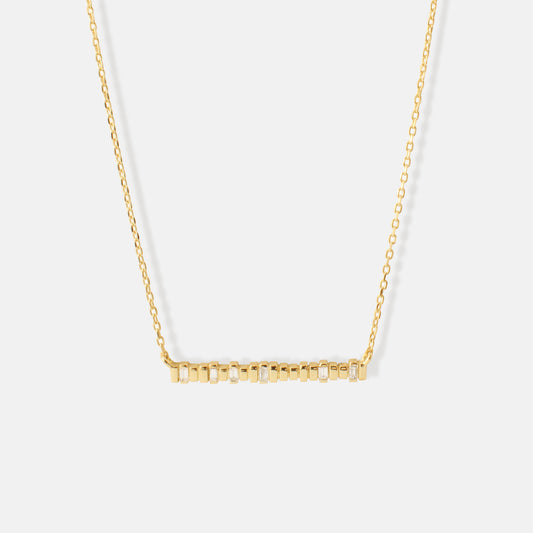 Rhythm necklace, Maru baguette diamond necklace