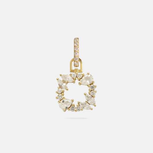 Full Bloom Charm in Diamonds & White Sapphires