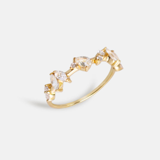 Wild Florets Ring in Diamonds & White Sapphires