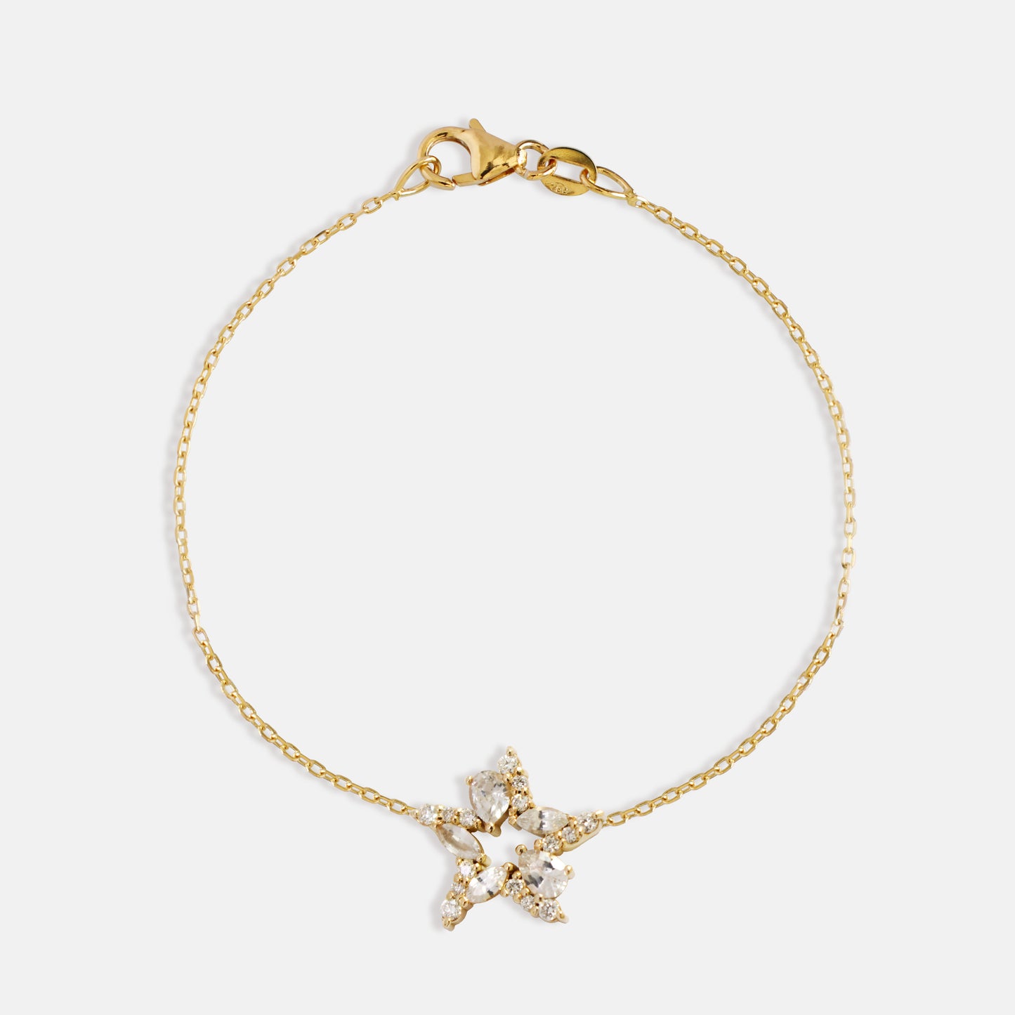 Wild Star Bracelet In Diamonds & White Sapphires