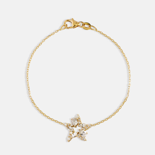 Wild Star Bracelet In Diamonds & White Sapphires