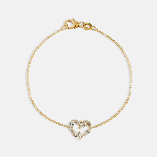 Wild Heart Bracelet In Diamonds & White Sapphires