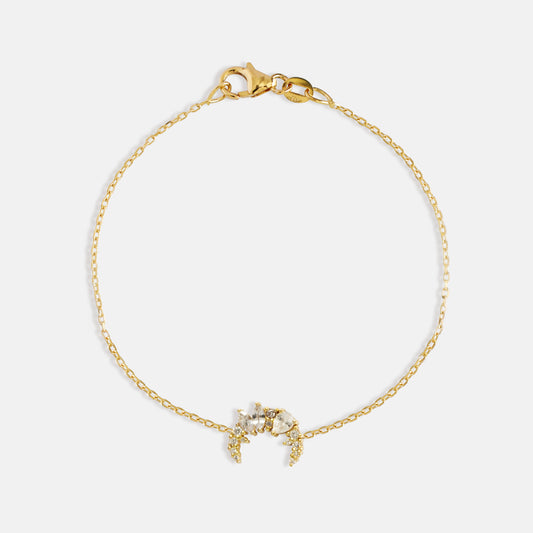Wild Moon Bracelet In Diamonds & White Sapphires