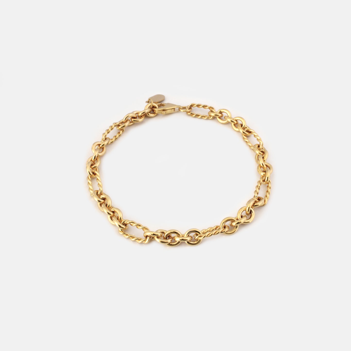 Twisted Rail Chain Bracelet