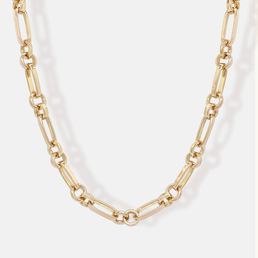 Maru Gold Three Link Jumble Chain Necklace