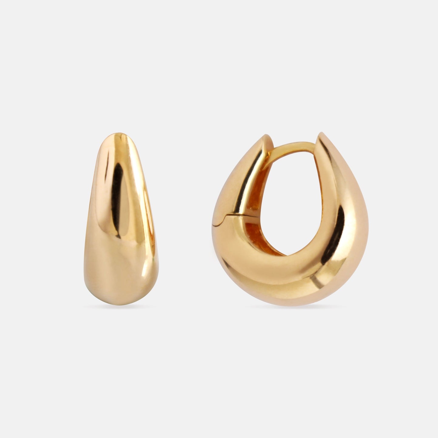 Maru Drop Gold Hoops