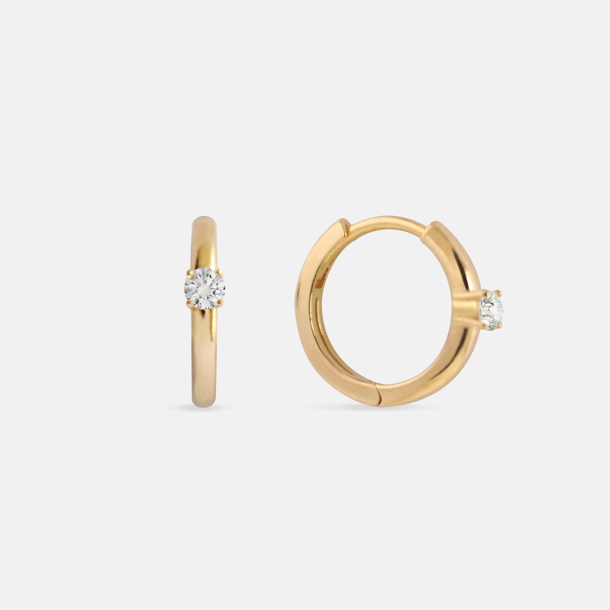 Maru Solitaire Diamond Hoop