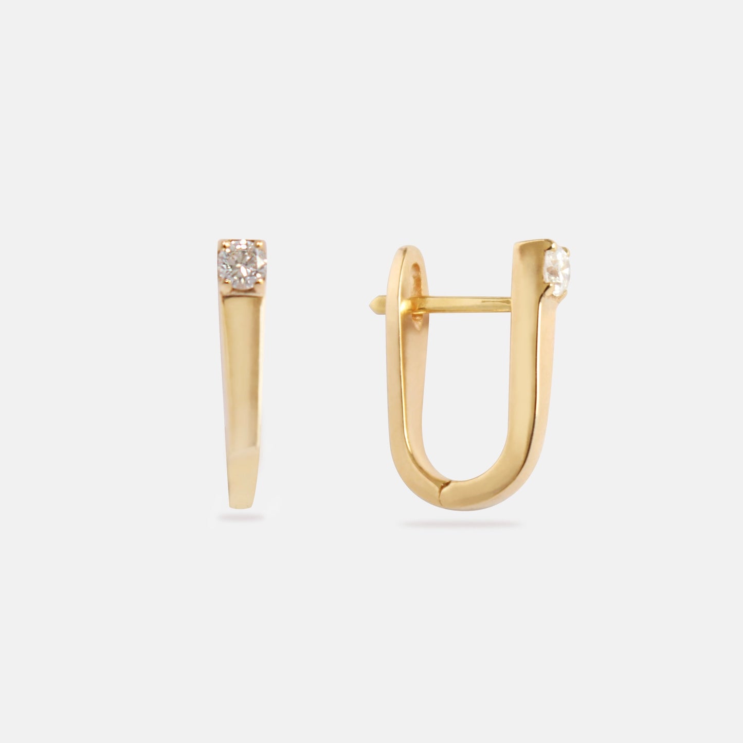 Maru Diamond u shape earrings