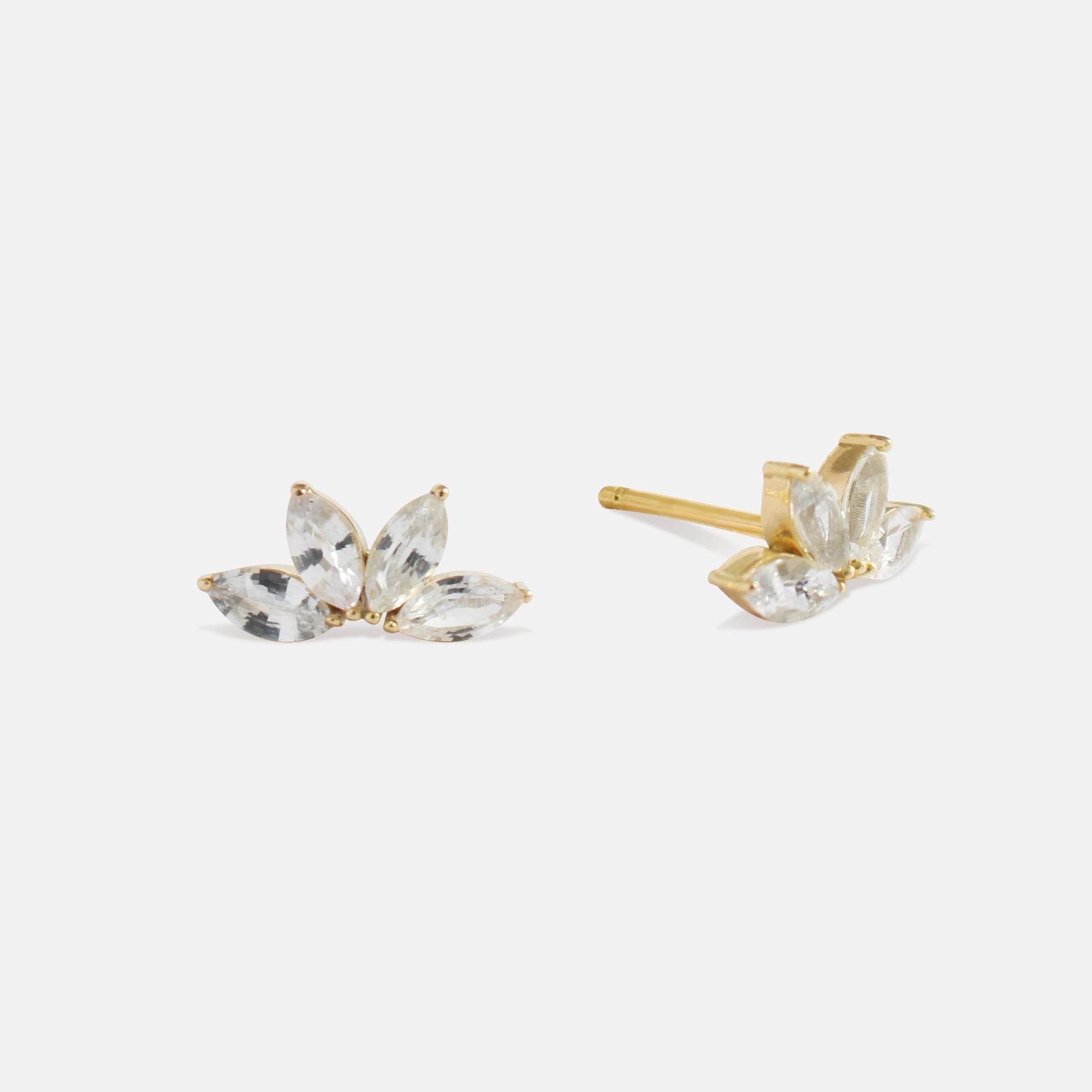 Marquise White Sapphire Earrings