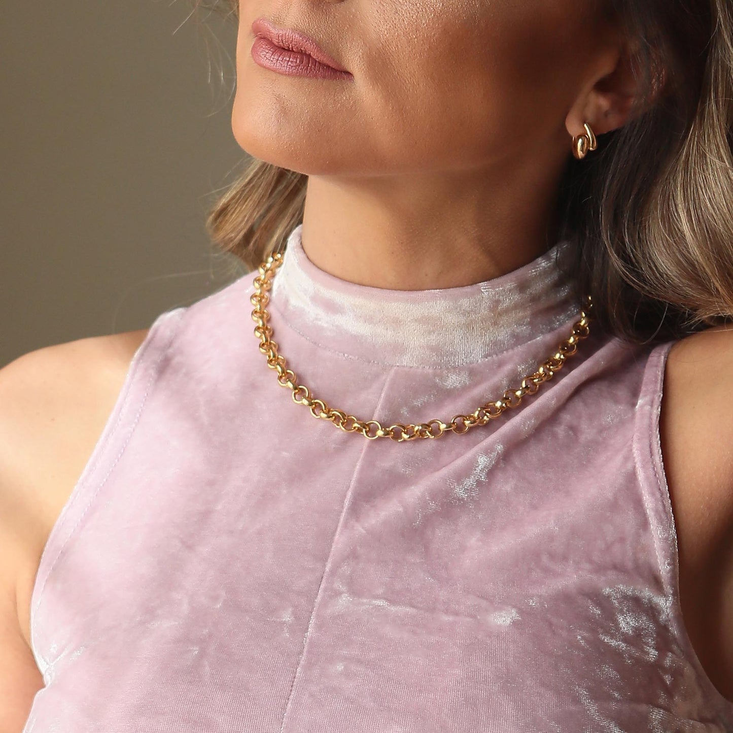Double Drops Gold Hoops