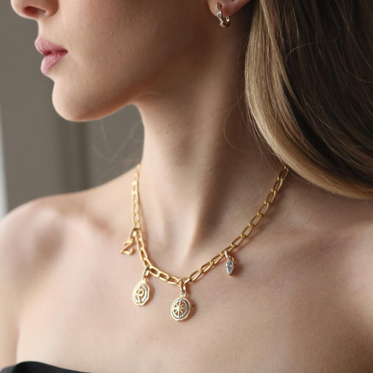 Elongated Curb Chain Necklace