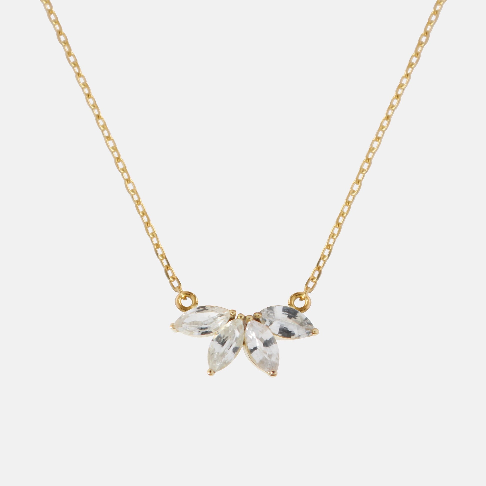 Marquise White Sapphire Necklace