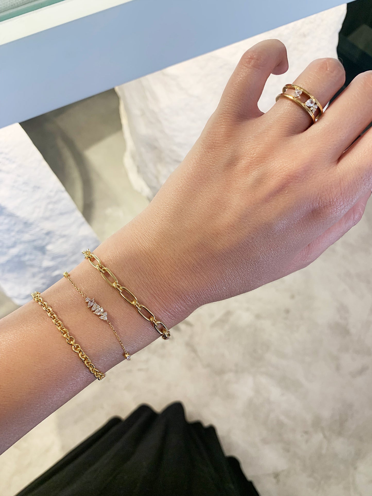 Wild Blossom Bracelet In Diamonds & White Sapphires