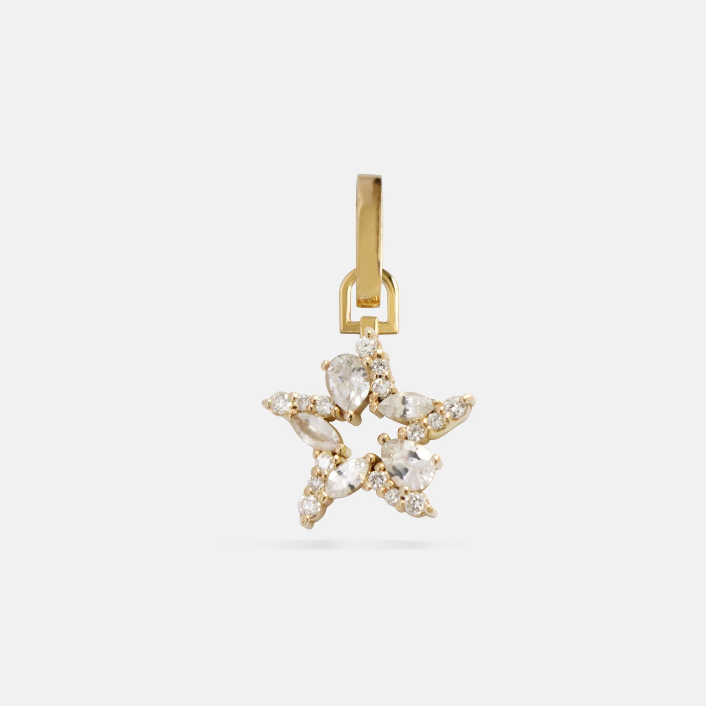 Wild Star Charm in Diamonds & White Sapphires
