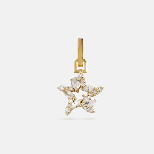 Wild Star Charm in Diamonds & White Sapphires