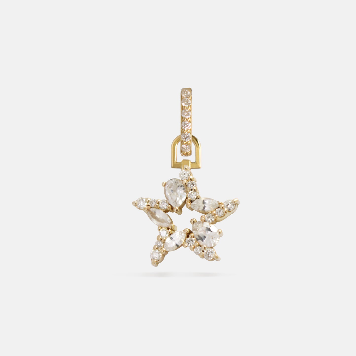 Wild Star Charm in Diamonds & White Sapphires