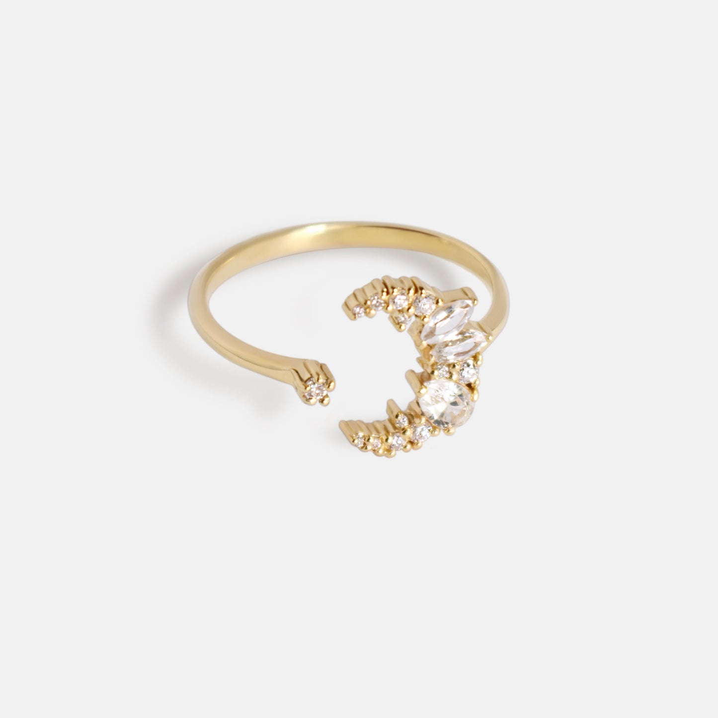 Maru Wild Moon Ring in Diamonds & White Sapphires